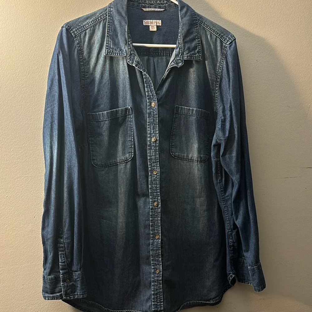 BOGO- denim button down shirts
